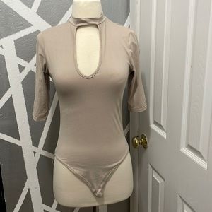 Cream blouse leotard